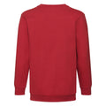 Red - Back - Fruit of the Loom Childrens-Kids Classic Set-in Sweatshirt