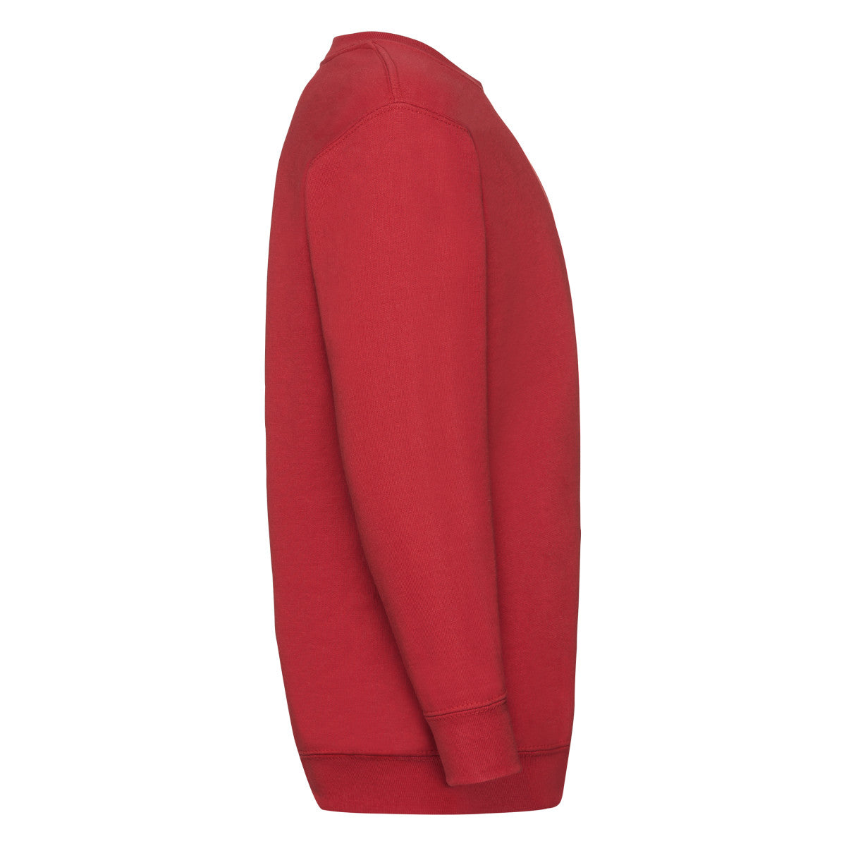 Red - Side - Fruit of the Loom Childrens-Kids Classic Set-in Sweatshirt