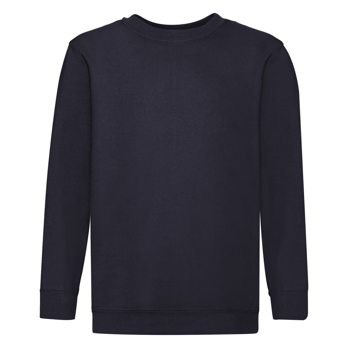 Deep Navy - Front - Fruit of the Loom Childrens-Kids Classic Set-in Sweatshirt