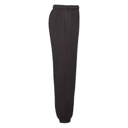 Black - Side - Fruit of the Loom Childrens-Kids Premium Elasticated Cuff Jogging Bottoms