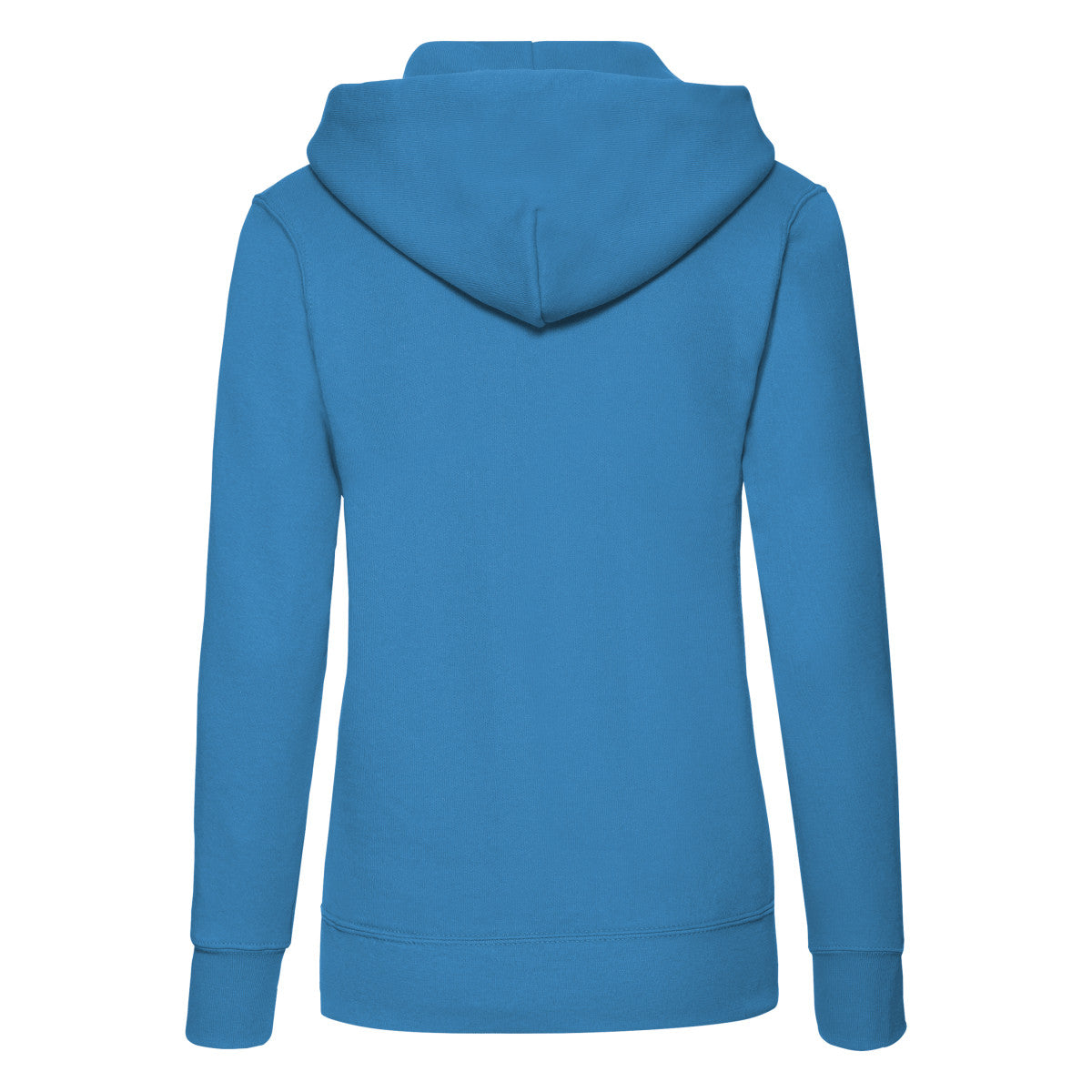 Azure Blue - Back - Fruit of the Loom Womens-Ladies Classic Hoodie