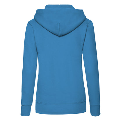 Azure Blue - Back - Fruit of the Loom Womens-Ladies Classic Hoodie