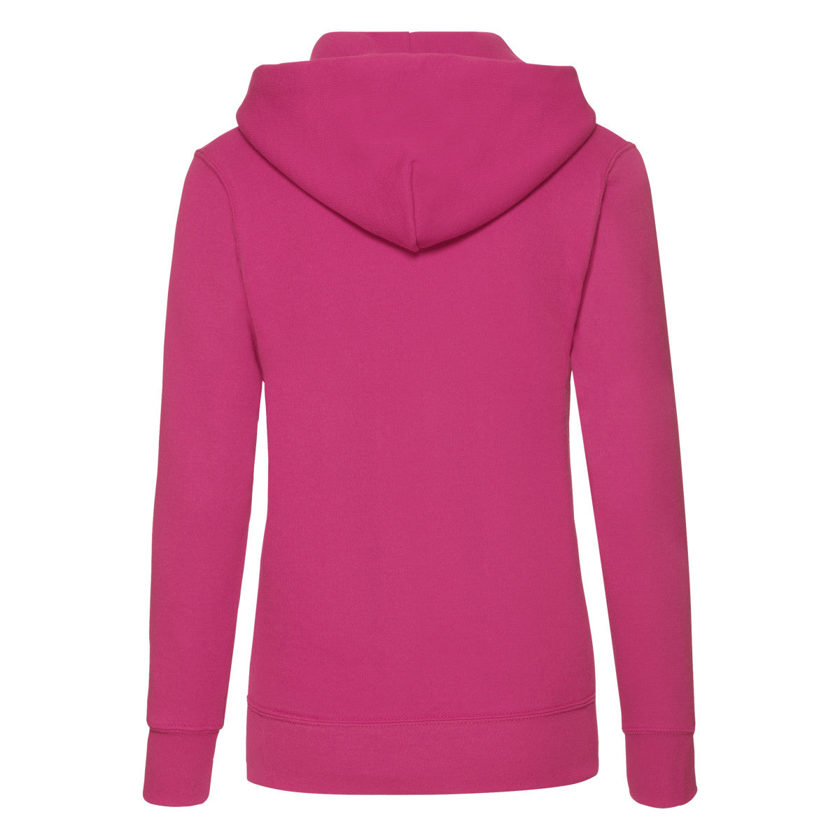 Fuchsia - Back - Fruit of the Loom Womens-Ladies Classic Hoodie