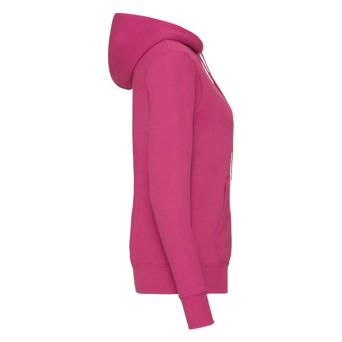 Fuchsia - Side - Fruit of the Loom Womens-Ladies Classic Hoodie