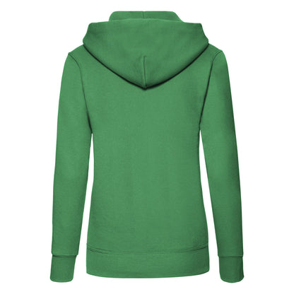 Kelly Green - Back - Fruit of the Loom Womens-Ladies Classic Hoodie