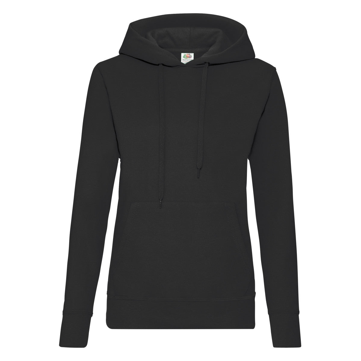 Black - Front - Fruit of the Loom Womens-Ladies Classic Hoodie
