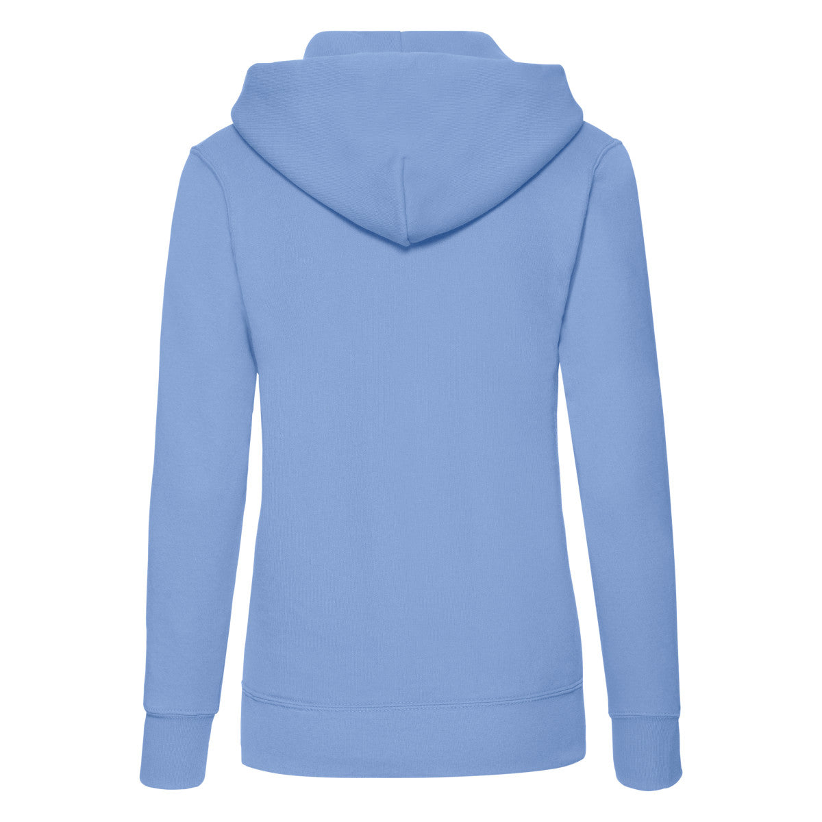 Sky Blue - Back - Fruit of the Loom Womens-Ladies Classic Hoodie