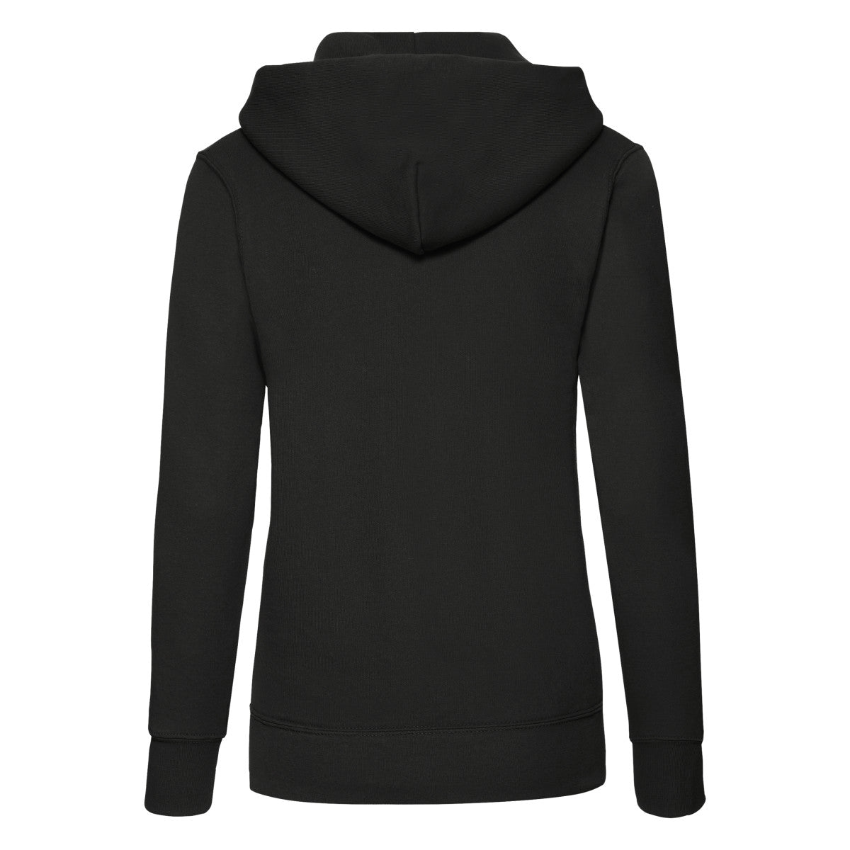 Black - Back - Fruit of the Loom Womens-Ladies Classic Hoodie