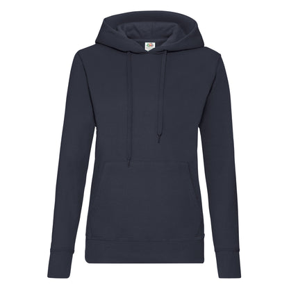 Deep Navy - Front - Fruit of the Loom Womens-Ladies Classic Hoodie
