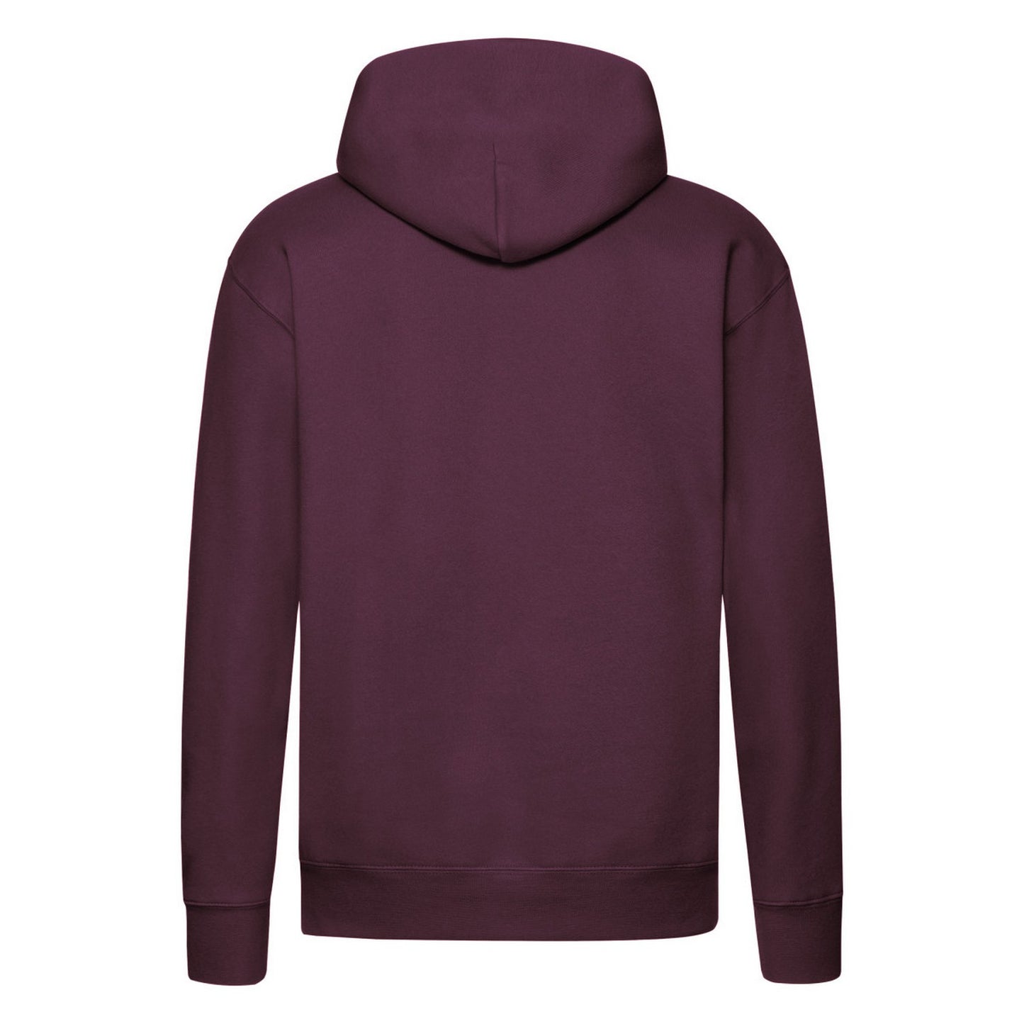 Burgundy - Back - Fruit of the Loom Mens Premium Hoodie
