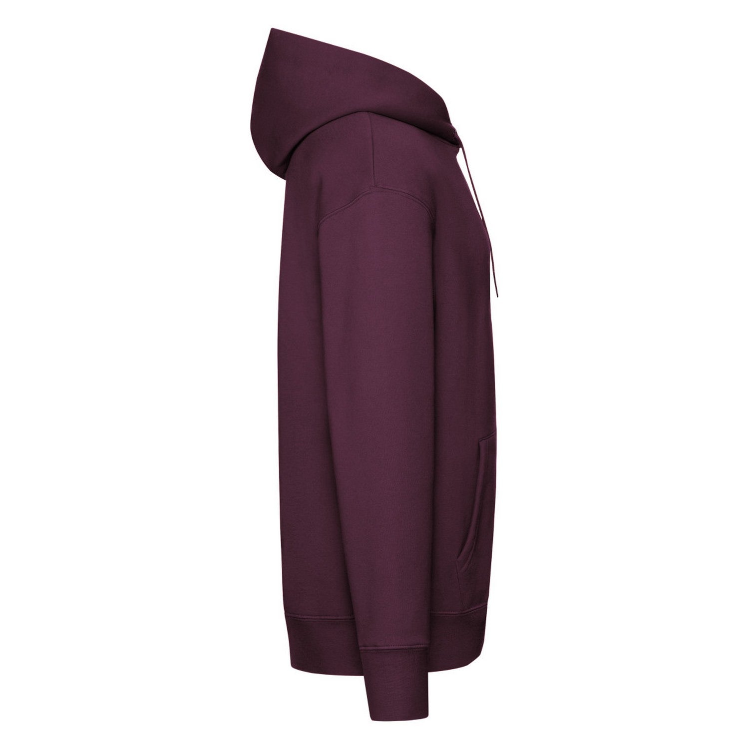 Burgundy - Side - Fruit of the Loom Mens Premium Hoodie