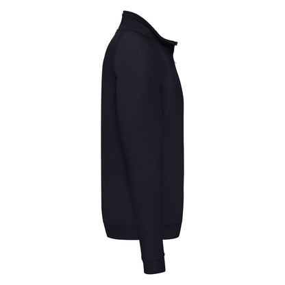 Deep Navy - Side - Fruit of the Loom Mens Classic Zip Neck Sweatshirt