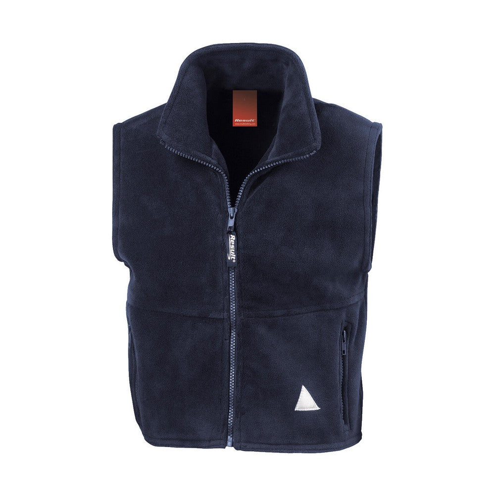Navy - Front - Result Childrens-Kids Fleece Gilet