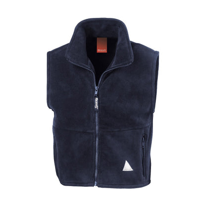 Navy - Front - Result Childrens-Kids Fleece Gilet