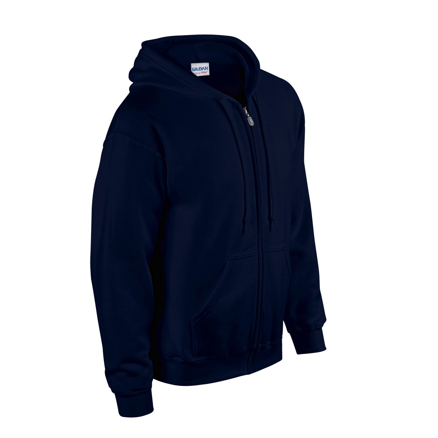 Navy - Side - Gildan Unisex Adult Heavy Blend Full Zip Hoodie
