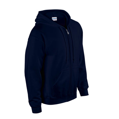 Navy - Side - Gildan Unisex Adult Heavy Blend Full Zip Hoodie