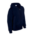 Navy - Side - Gildan Unisex Adult Heavy Blend Full Zip Hoodie