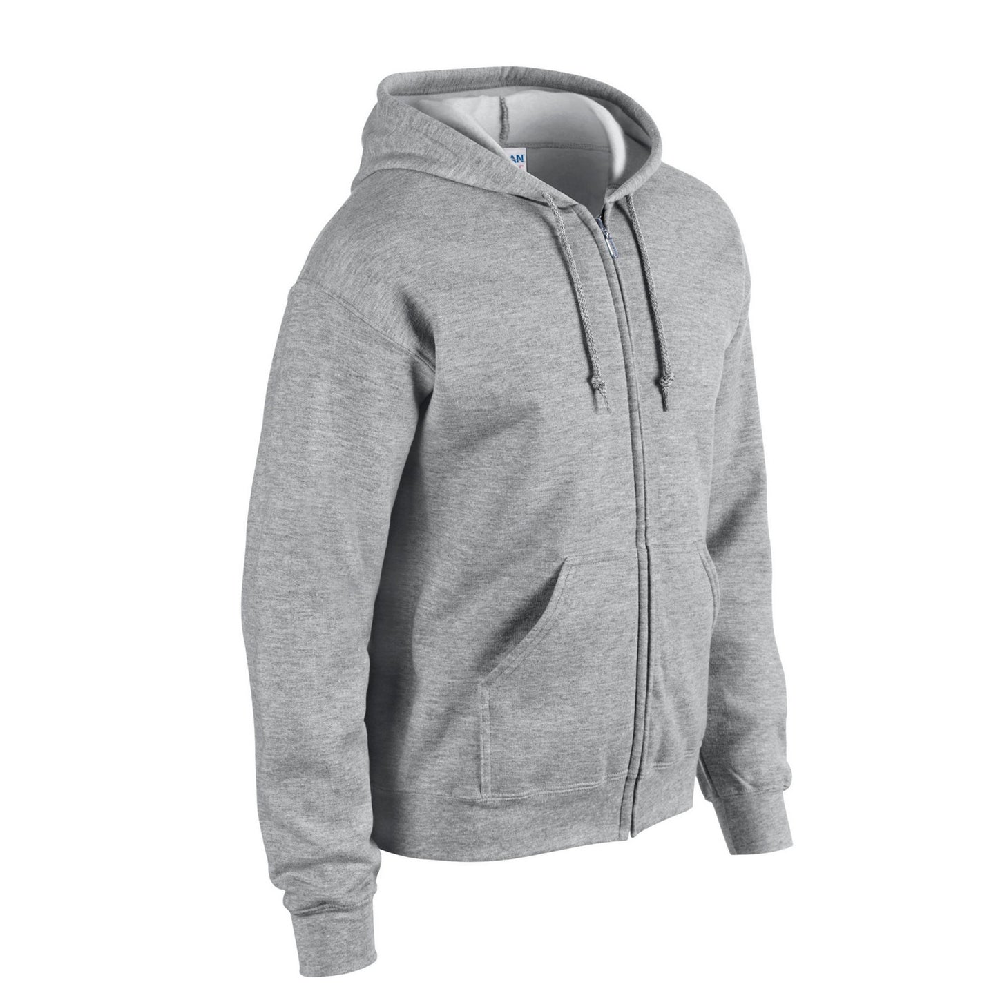 Sports Grey - Side - Gildan Unisex Adult Heavy Blend Full Zip Hoodie
