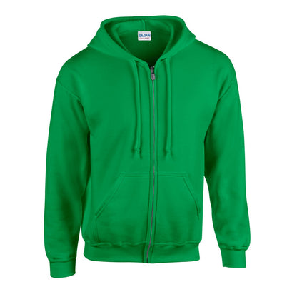 Irish Green - Front - Gildan Unisex Adult Heavy Blend Full Zip Hoodie