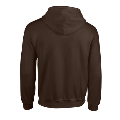Dark Chocolate - Back - Gildan Unisex Adult Heavy Blend Full Zip Hoodie