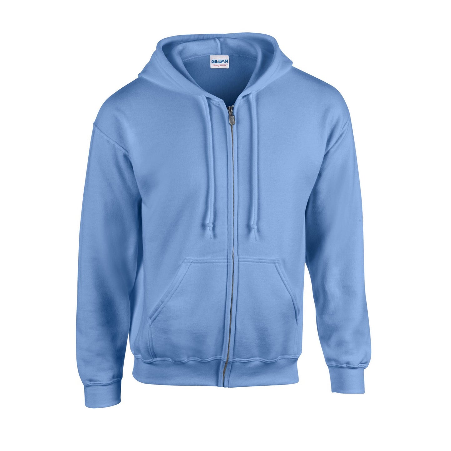 Carolina Blue - Front - Gildan Unisex Adult Heavy Blend Full Zip Hoodie