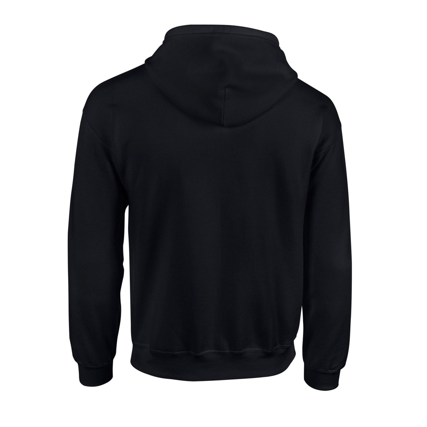 Black - Back - Gildan Unisex Adult Heavy Blend Full Zip Hoodie