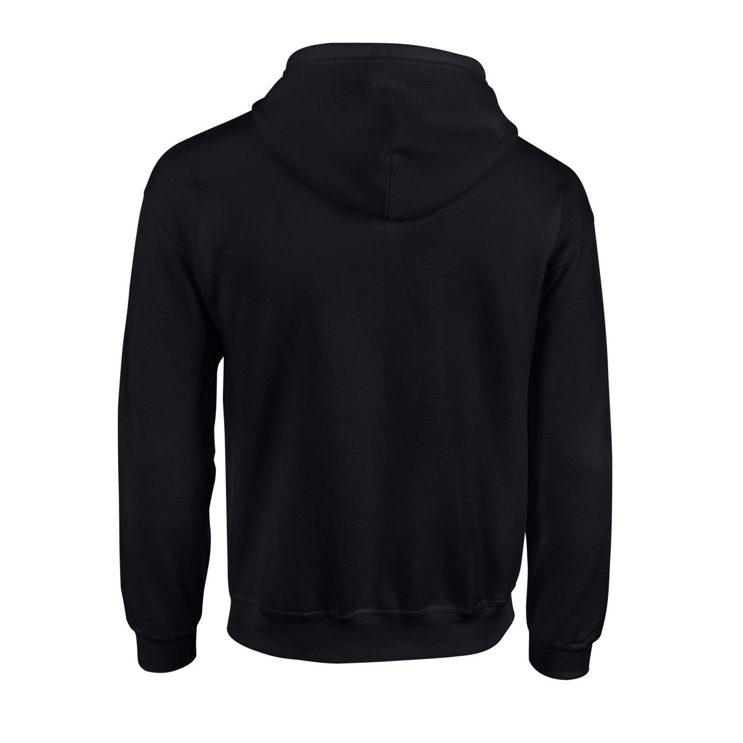 Black - Back - Gildan Unisex Adult Heavy Blend Full Zip Hoodie