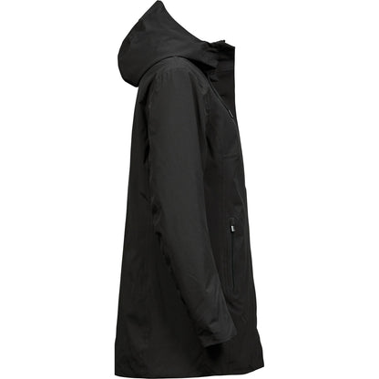 Black - Side - Tee Jays Womens-Ladies All Weather Parka