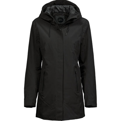 Black - Front - Tee Jays Womens-Ladies All Weather Parka