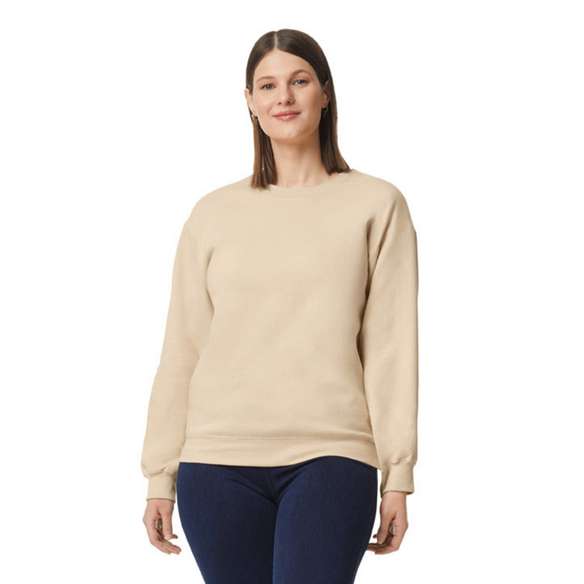 Sand - Side - Gildan Unisex Adult Softstyle Midweight Fleece Sweatshirt