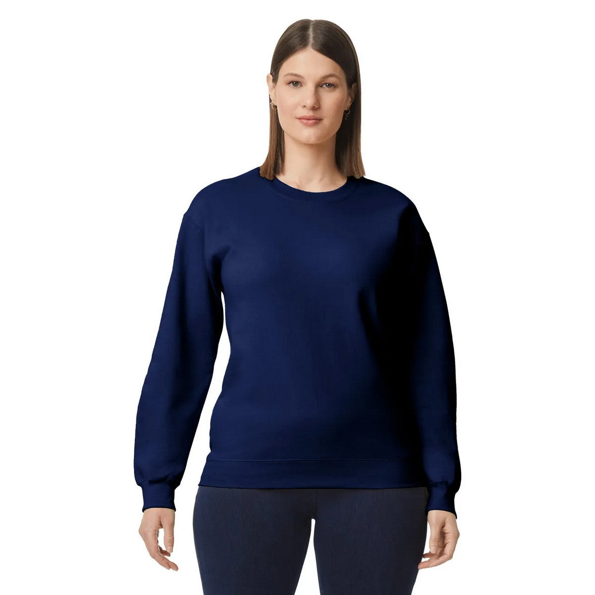 Navy - Side - Gildan Unisex Adult Softstyle Midweight Fleece Sweatshirt