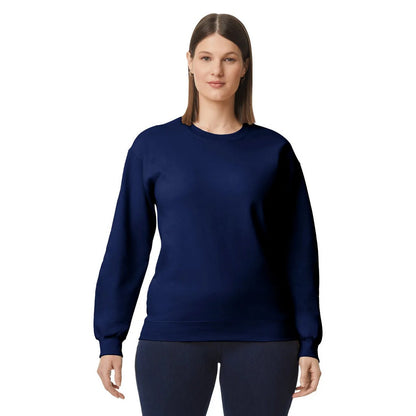 Navy - Side - Gildan Unisex Adult Softstyle Midweight Fleece Sweatshirt