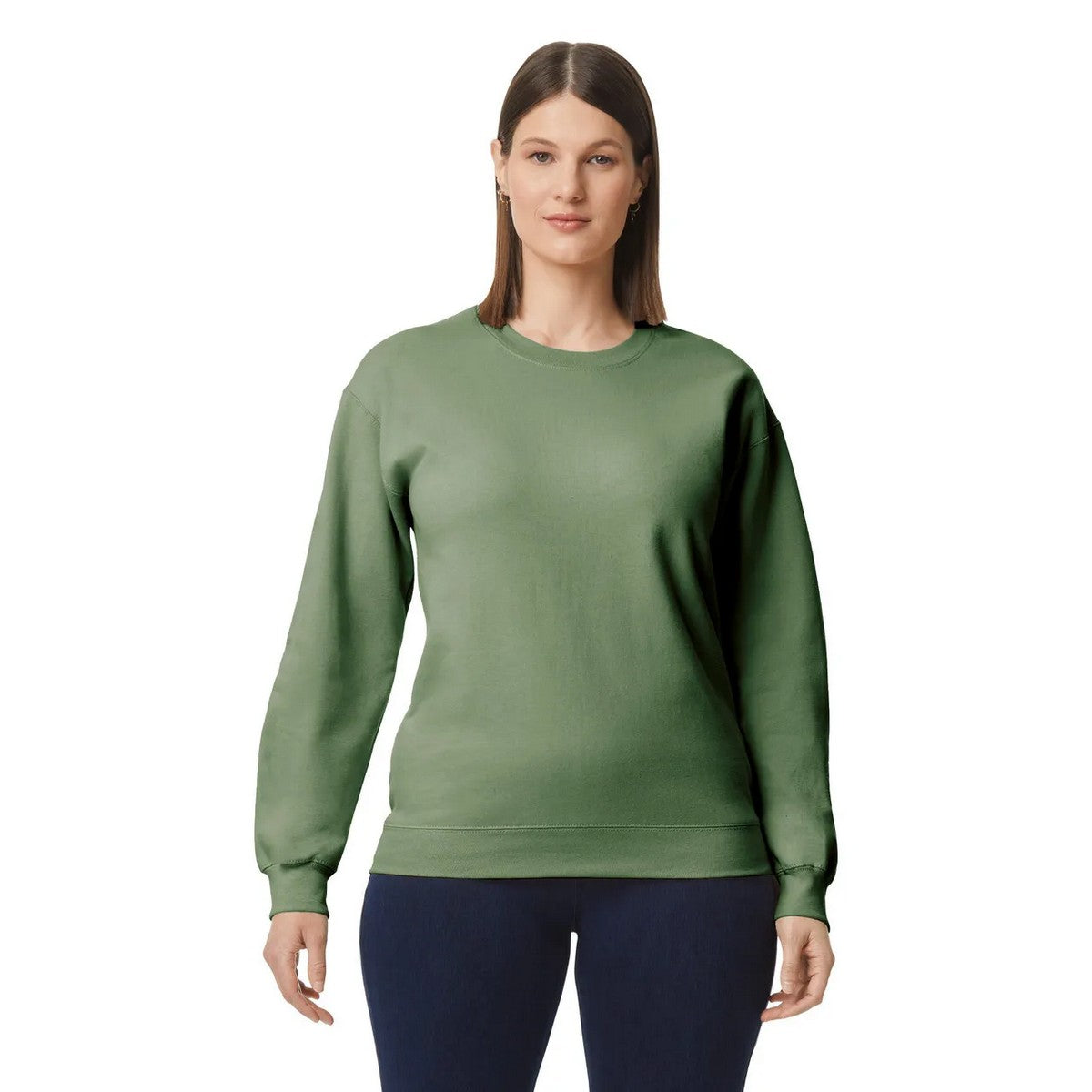 Military Green - Side - Gildan Unisex Adult Softstyle Midweight Fleece Sweatshirt