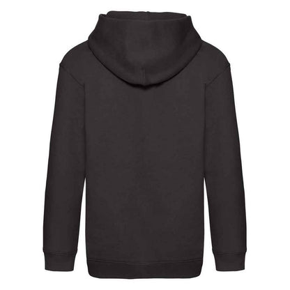 Black - Back - Fruit of the Loom Childrens-Kids Premium Hoodie