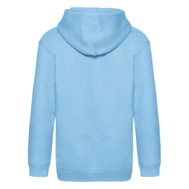 Sky Blue - Back - Fruit of the Loom Childrens-Kids Premium Hoodie