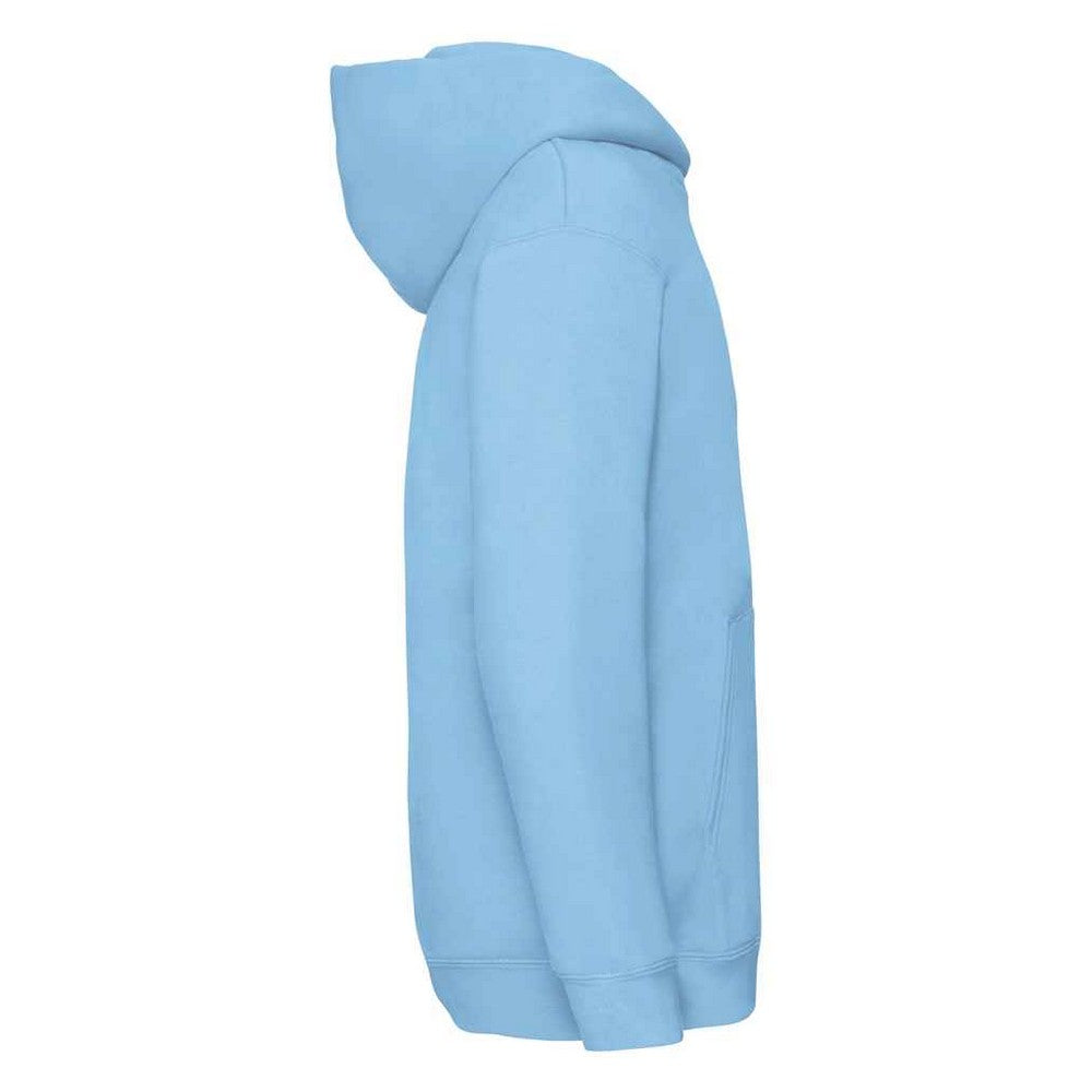 Sky Blue - Side - Fruit of the Loom Childrens-Kids Premium Hoodie