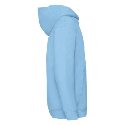 Sky Blue - Side - Fruit of the Loom Childrens-Kids Premium Hoodie