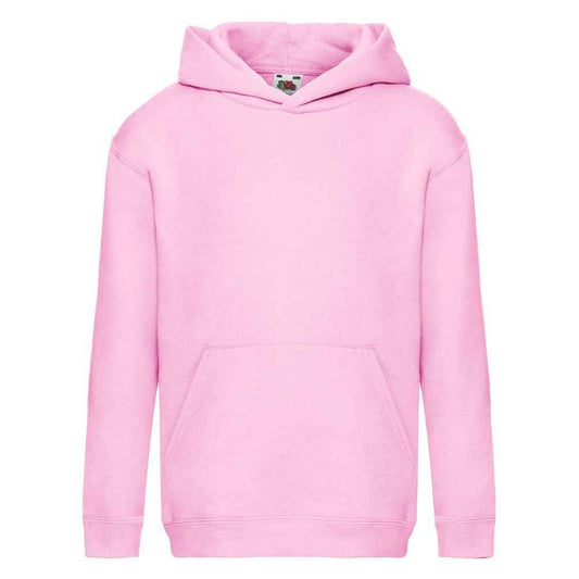 Light Pink - Front - Fruit of the Loom Childrens-Kids Premium Hoodie