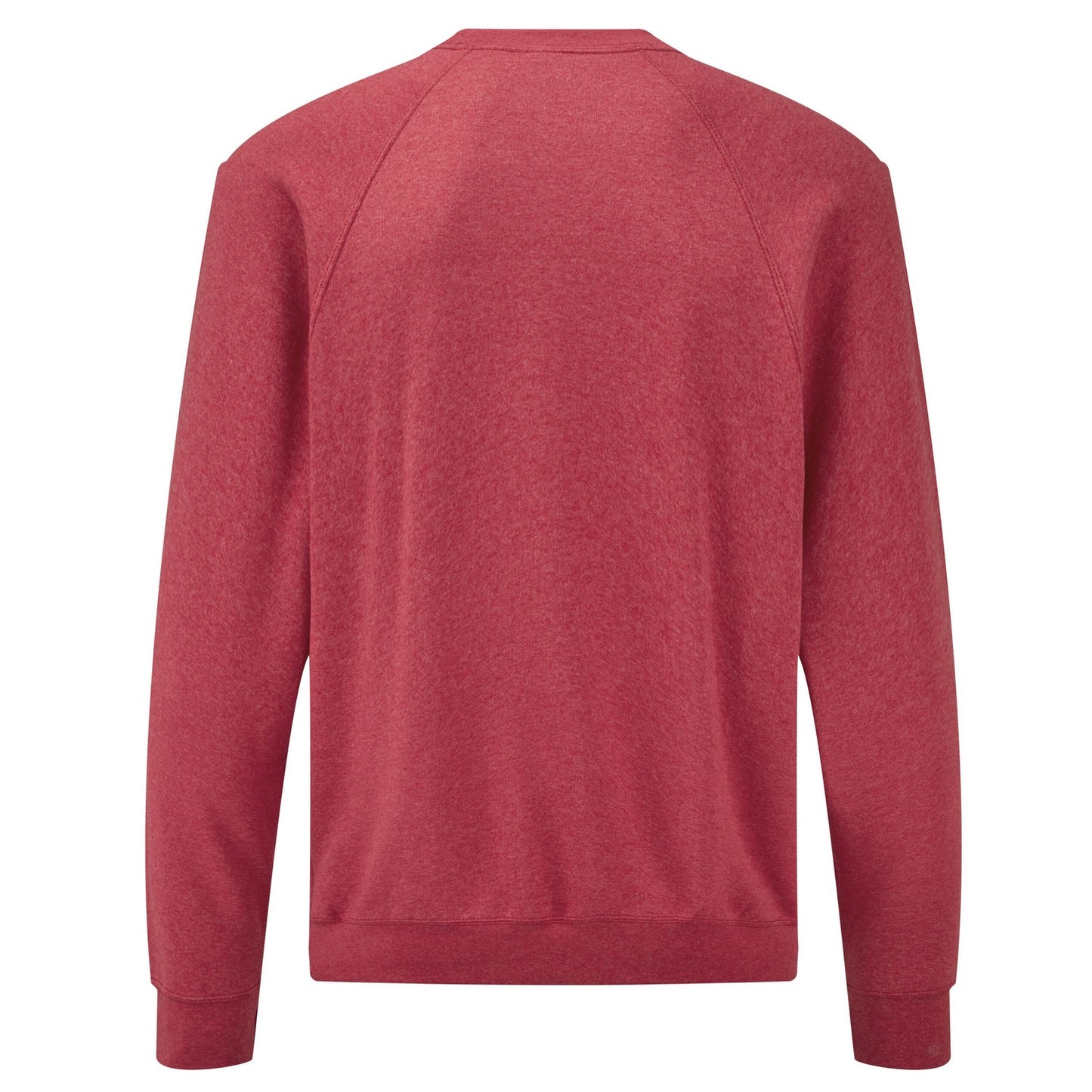 Heather Red - Back - Fruit of the Loom Mens Classic Raglan Jumper