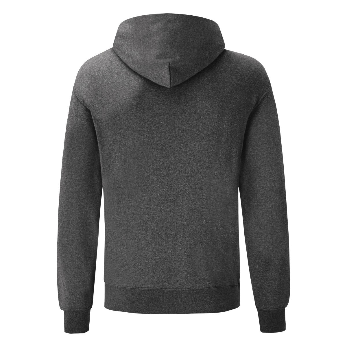 Dark Heather Grey - Back - Fruit of the Loom Mens Classic Hoodie