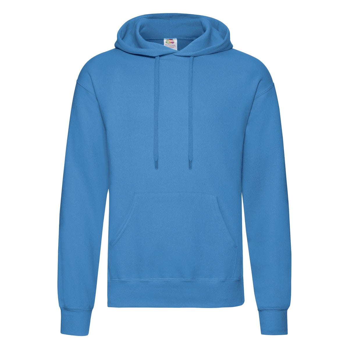 Azure Blue - Front - Fruit of the Loom Mens Classic Hoodie