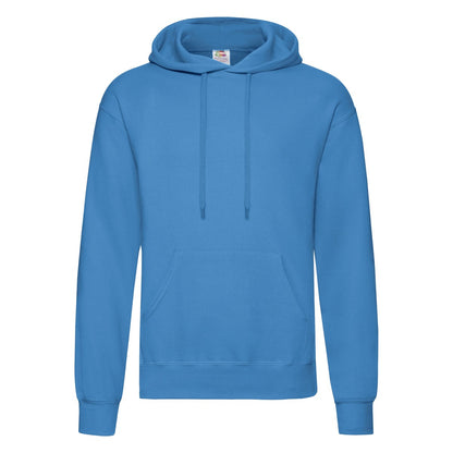 Azure Blue - Front - Fruit of the Loom Mens Classic Hoodie