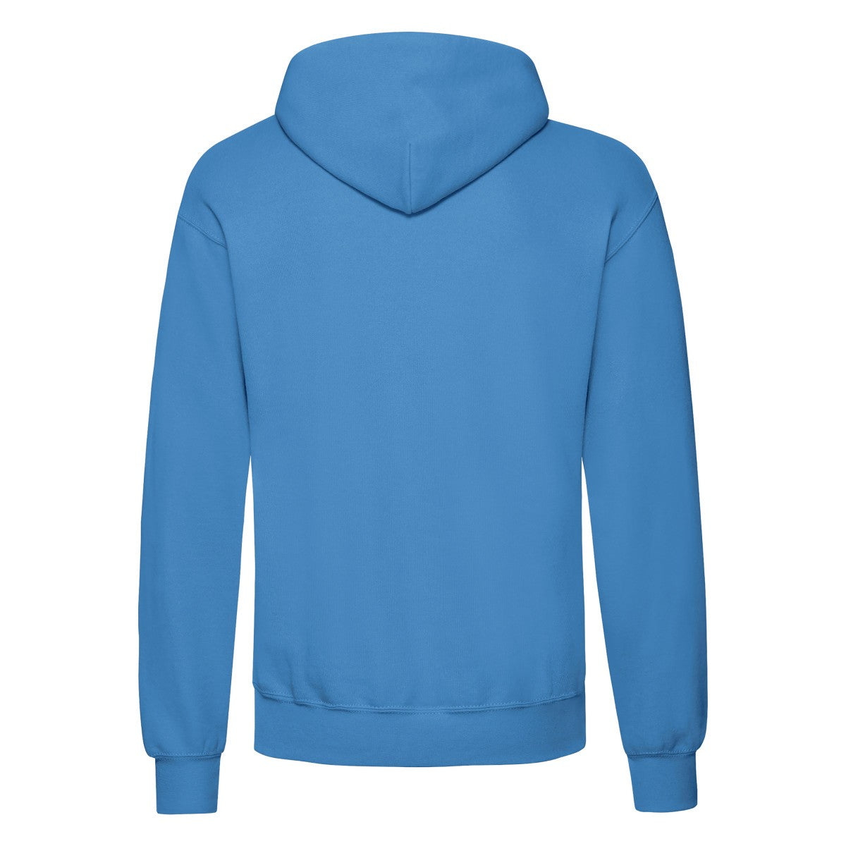Azure Blue - Back - Fruit of the Loom Mens Classic Hoodie