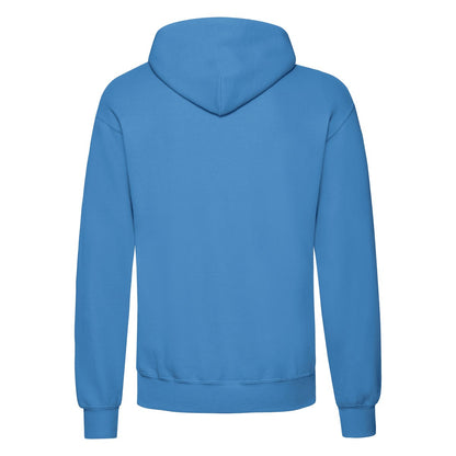 Azure Blue - Back - Fruit of the Loom Mens Classic Hoodie