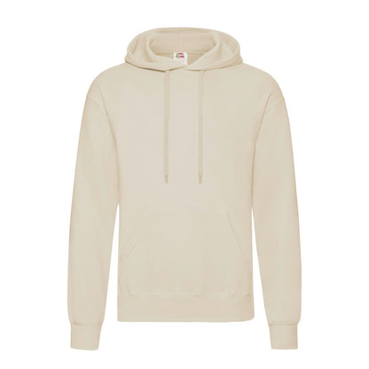 Natural - Front - Fruit of the Loom Mens Classic Hoodie