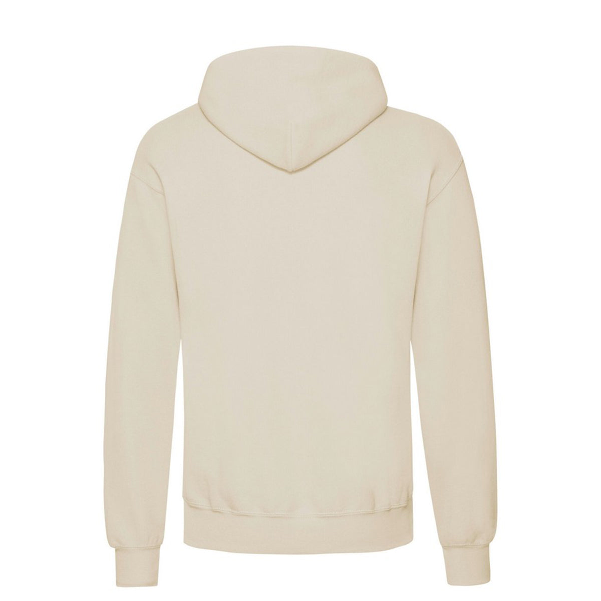 Natural - Back - Fruit of the Loom Mens Classic Hoodie