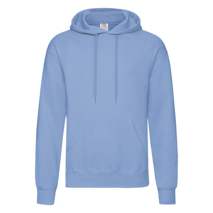 Sky Blue - Front - Fruit of the Loom Mens Classic Hoodie