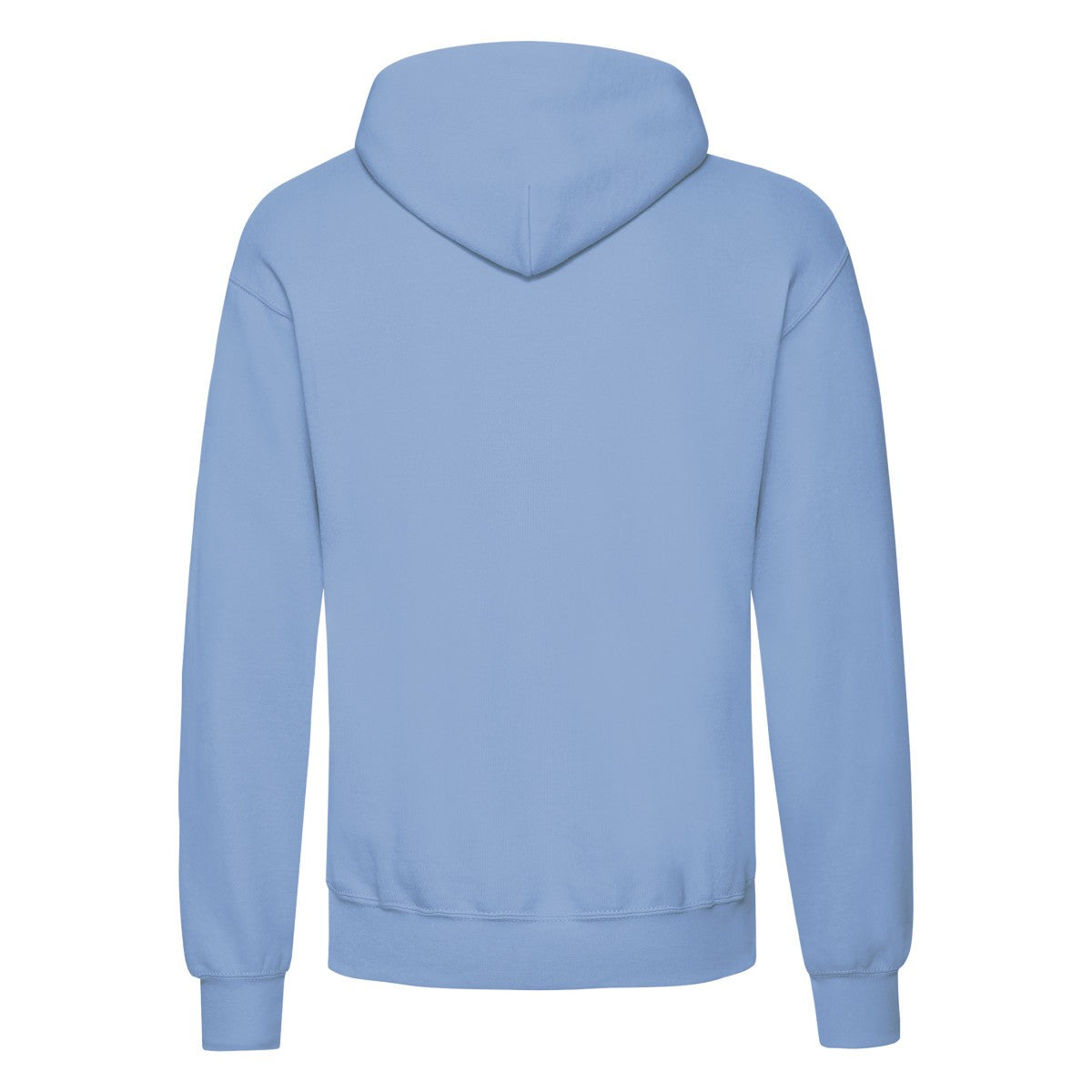 Sky Blue - Back - Fruit of the Loom Mens Classic Hoodie