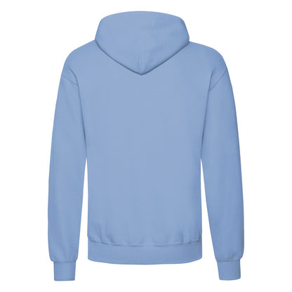 Sky Blue - Back - Fruit of the Loom Mens Classic Hoodie