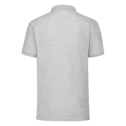 Heather Grey - Back - Fruit of the Loom Mens 65-35 Polo Shirt